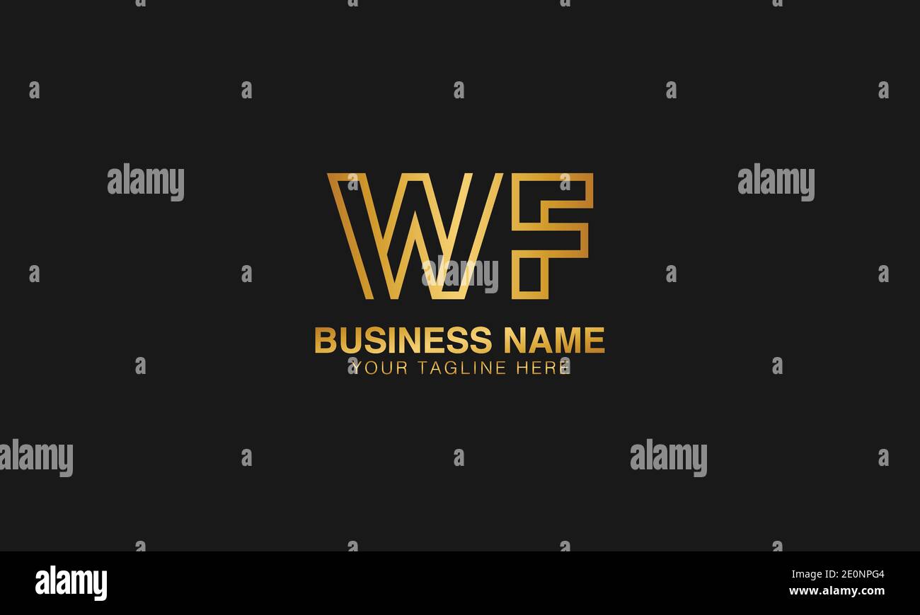 WF W F initial logo | initial  based abstract modern minimal creative logo, vector template image. luxury logotype logo. Typography  initials logo. Stock Vector