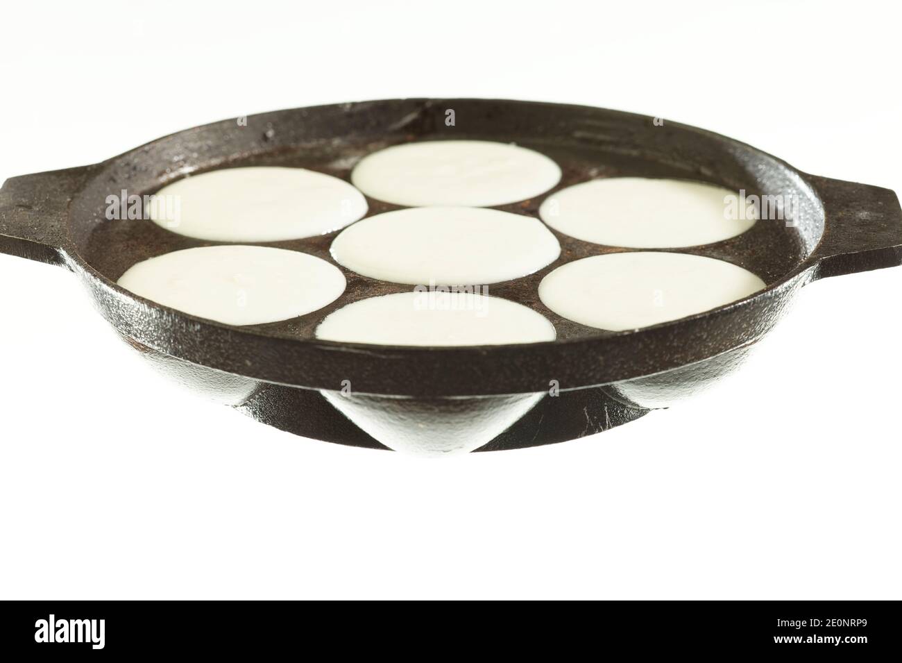 South Indian fast food fried idly with coconut chutney and sambar on