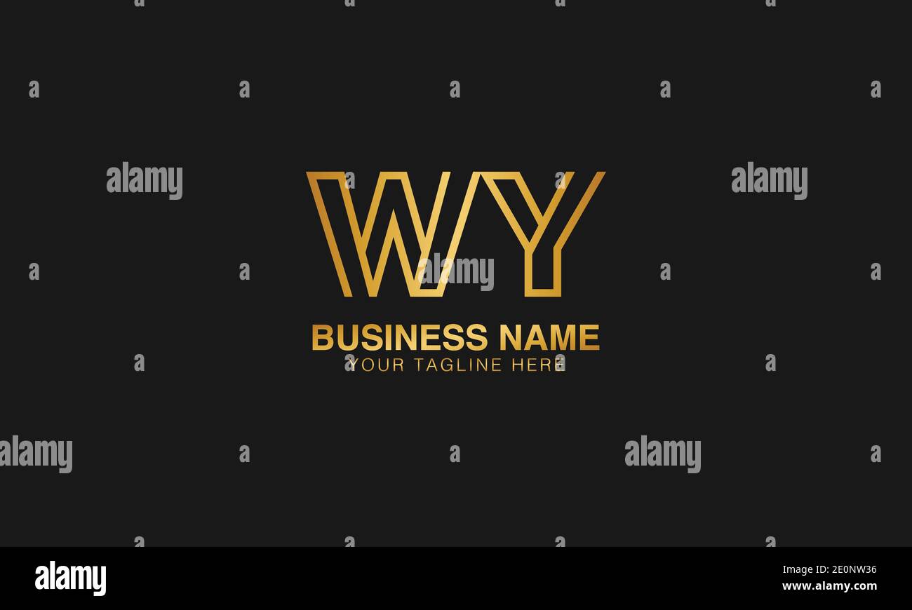 WY W Y initial logo | initial based abstract modern minimal creative logo, vector template image. luxury logotype logo. Typography initials logo. Stock Vector