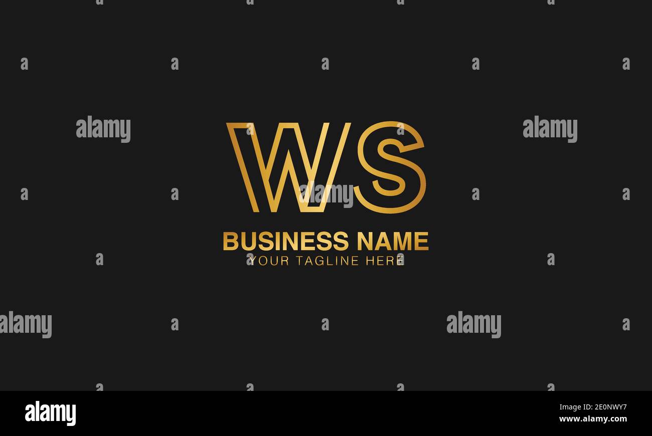 WS W S  initial logo | initial  based abstract modern minimal creative logo, vector template image. luxury logotype logo. Typography  initials logo. Stock Vector