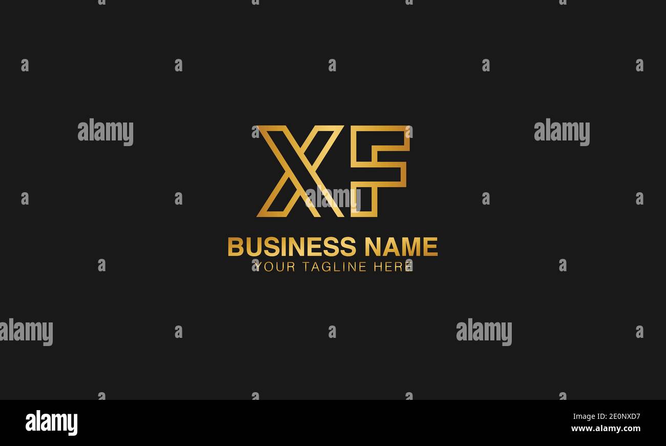 Premium Vector  A black and gold logo for a new company xf