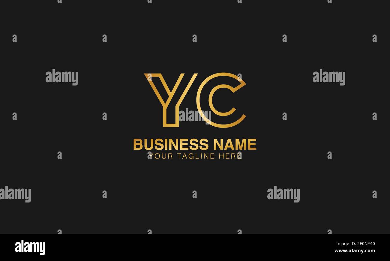 YC Y C initial logo | initial  based abstract modern minimal creative logo, vector template image. luxury logotype logo. Typography  initials logo. Stock Vector