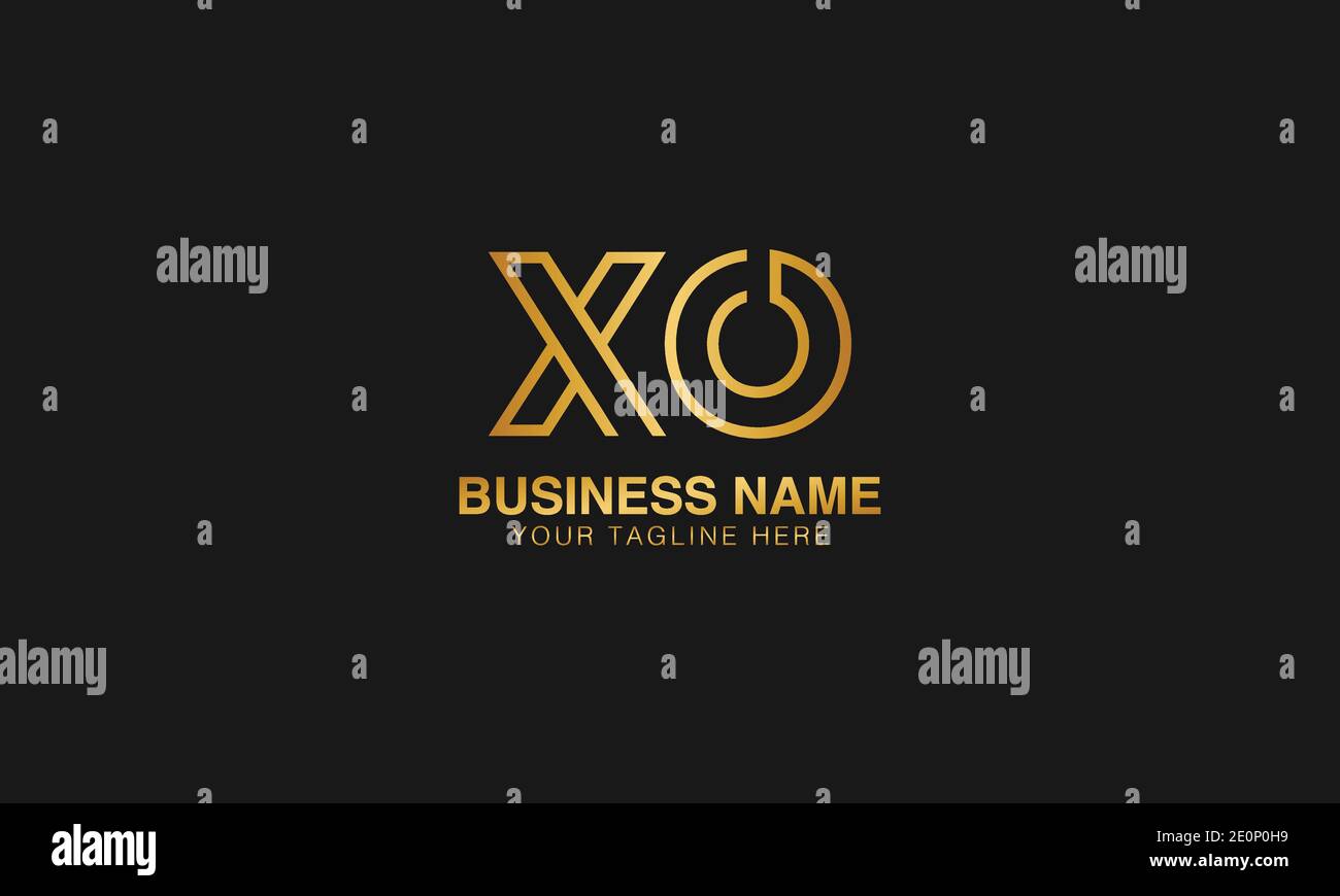 XO X O initial logo | initial  based abstract modern minimal creative logo, vector template image. luxury logotype logo. Typography  initials logo. Stock Vector
