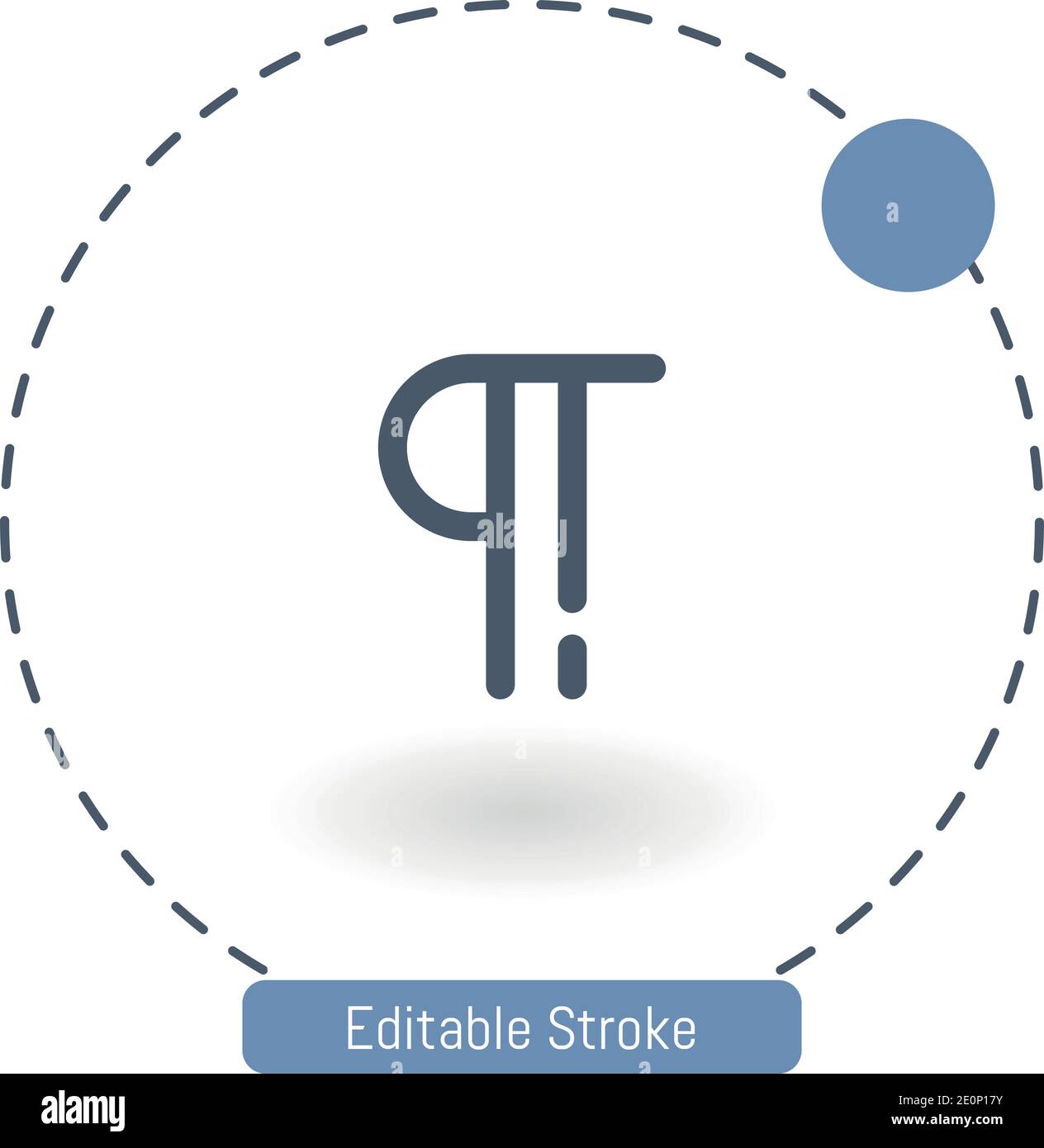 paragraph vector icon editable stroke outline icons for web and mobile Stock Vector