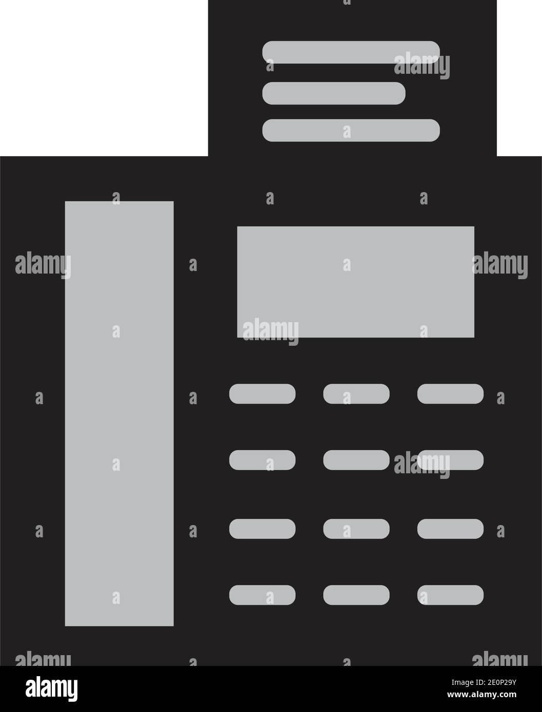 fax machine Logo Template vector icon design Stock Vector