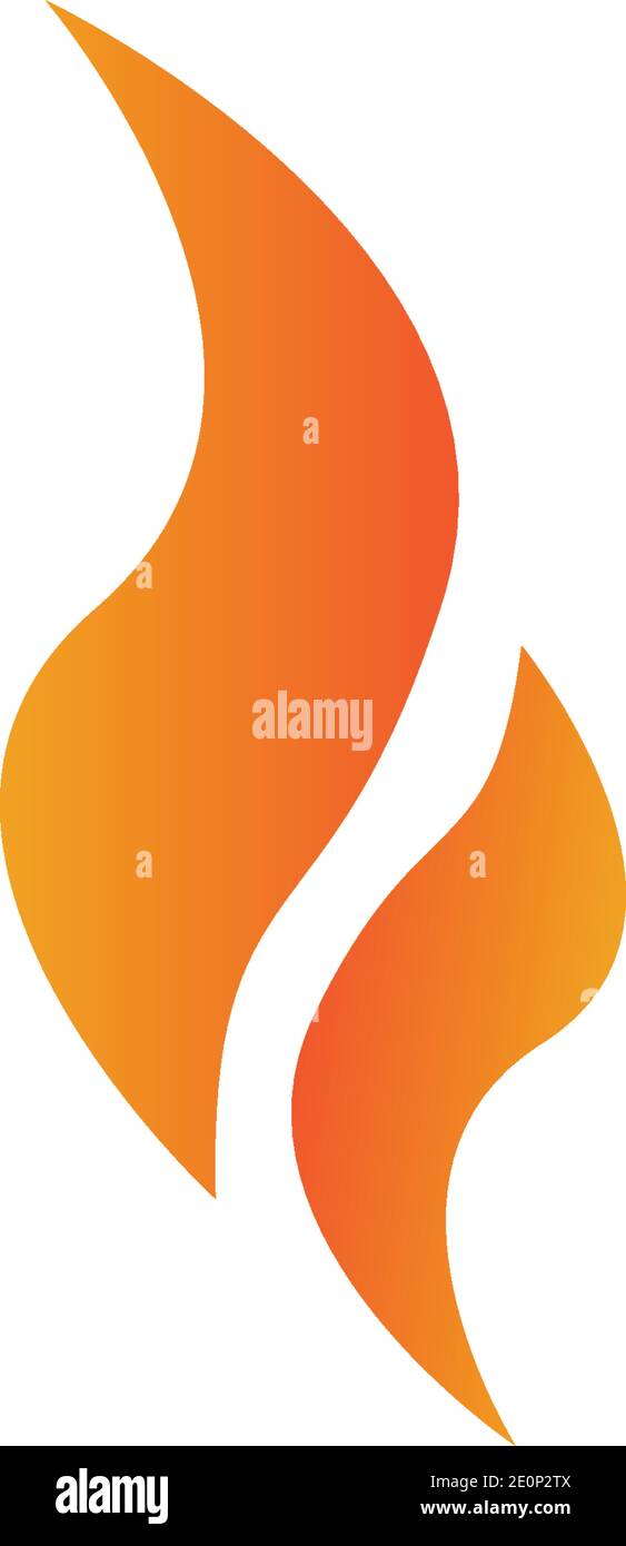 Fire with flame  Logo  Vector icon illustration Stock Vector