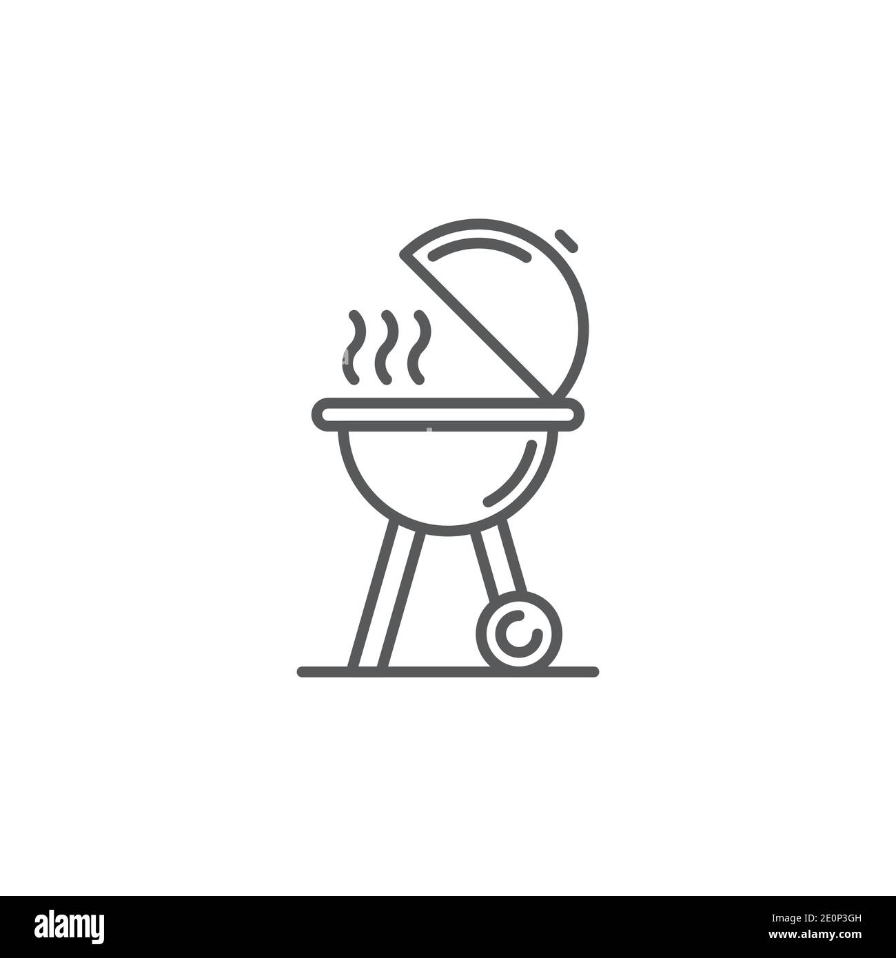Grill bbq icon, color, line, outline vector sign, linear style pictogram  isolated on white. Symbol, logo illustration Stock Vector Image & Art -  Alamy