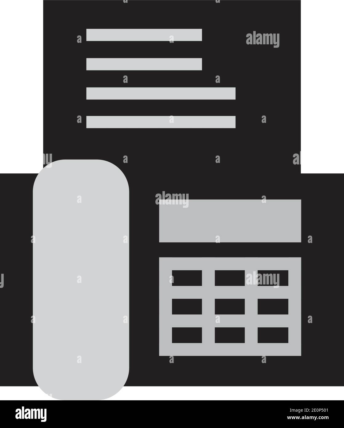 fax machine Logo Template vector icon design Stock Vector