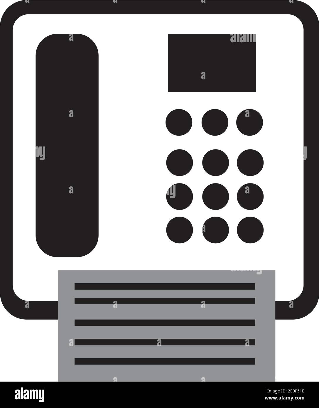 fax machine Logo Template vector icon design Stock Vector