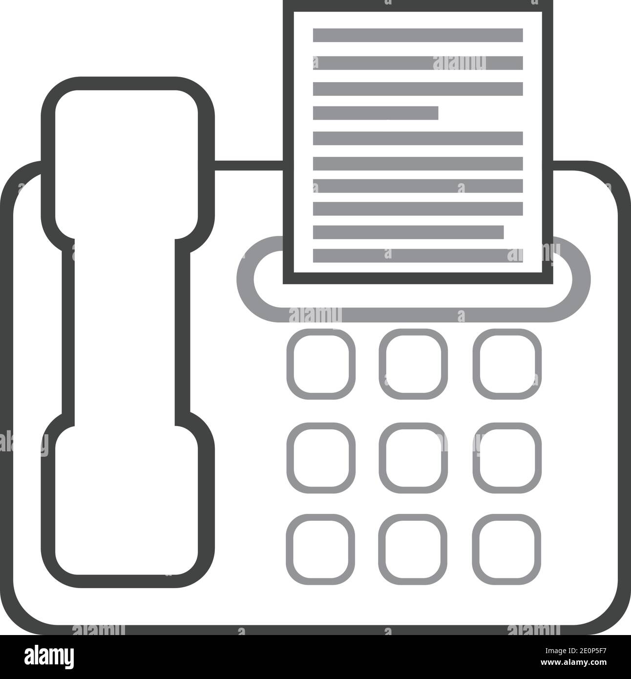 fax machine Logo Template vector icon design Stock Vector