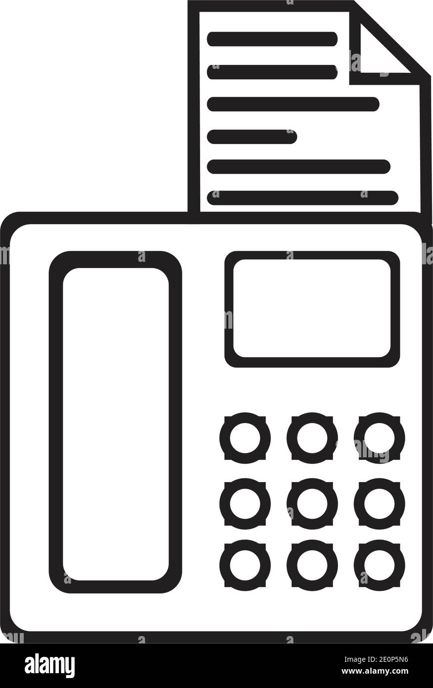 fax machine Logo Template vector icon design Stock Vector
