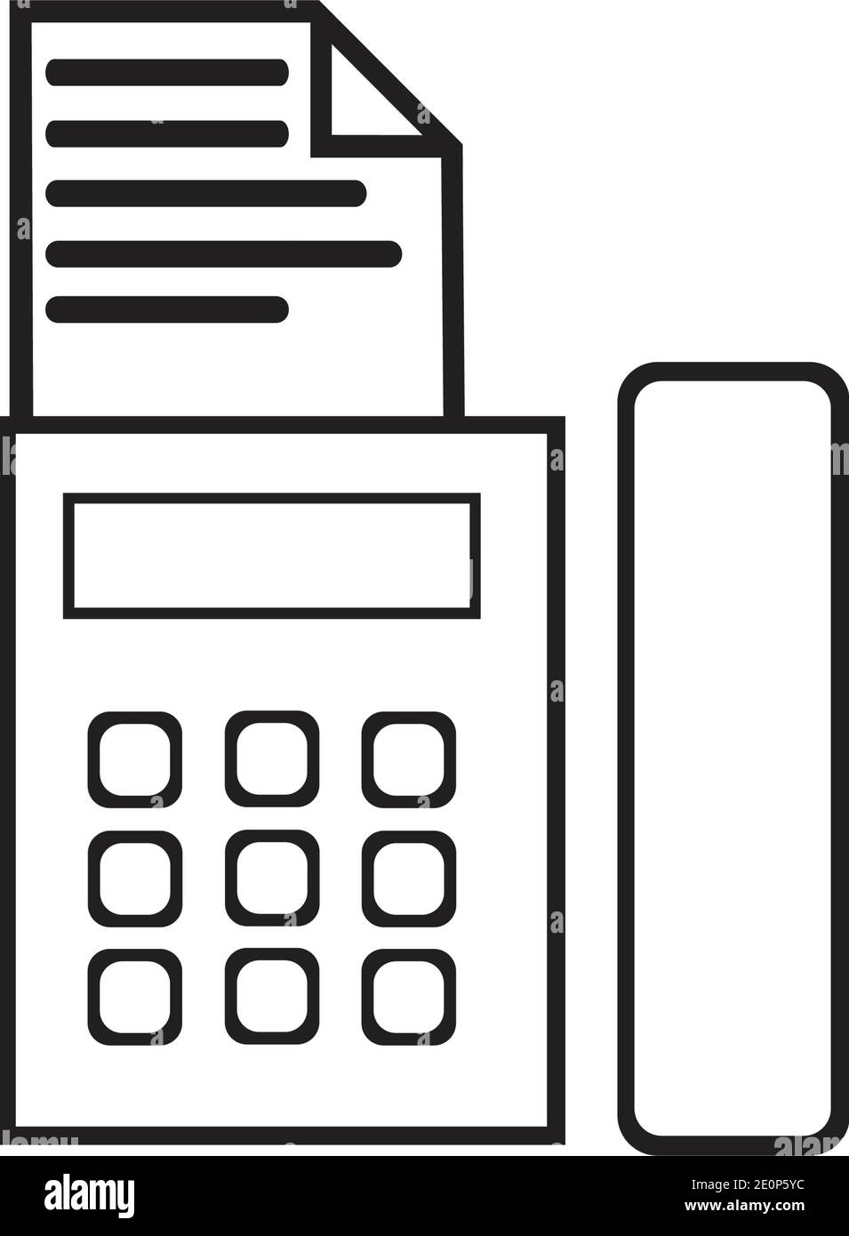 fax machine Logo Template vector icon design Stock Vector
