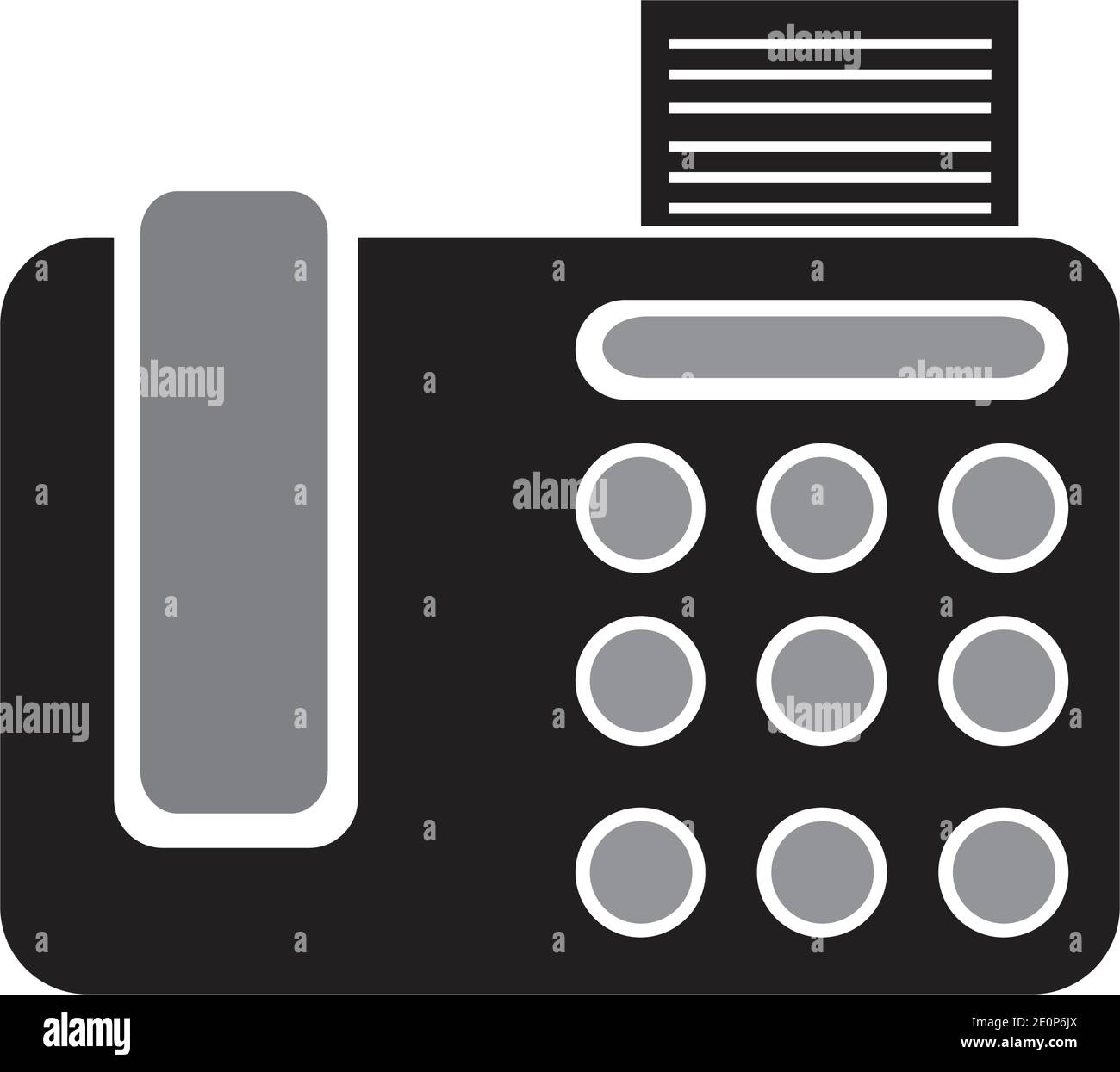 fax machine Logo Template vector icon design Stock Vector