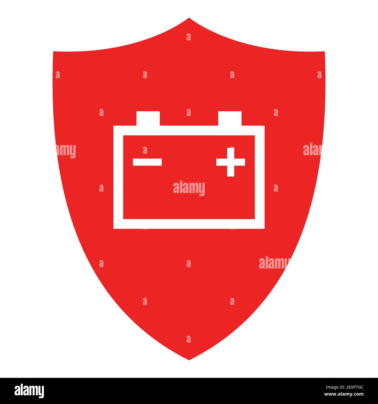 Car battery and shield Stock Photo Alamy
