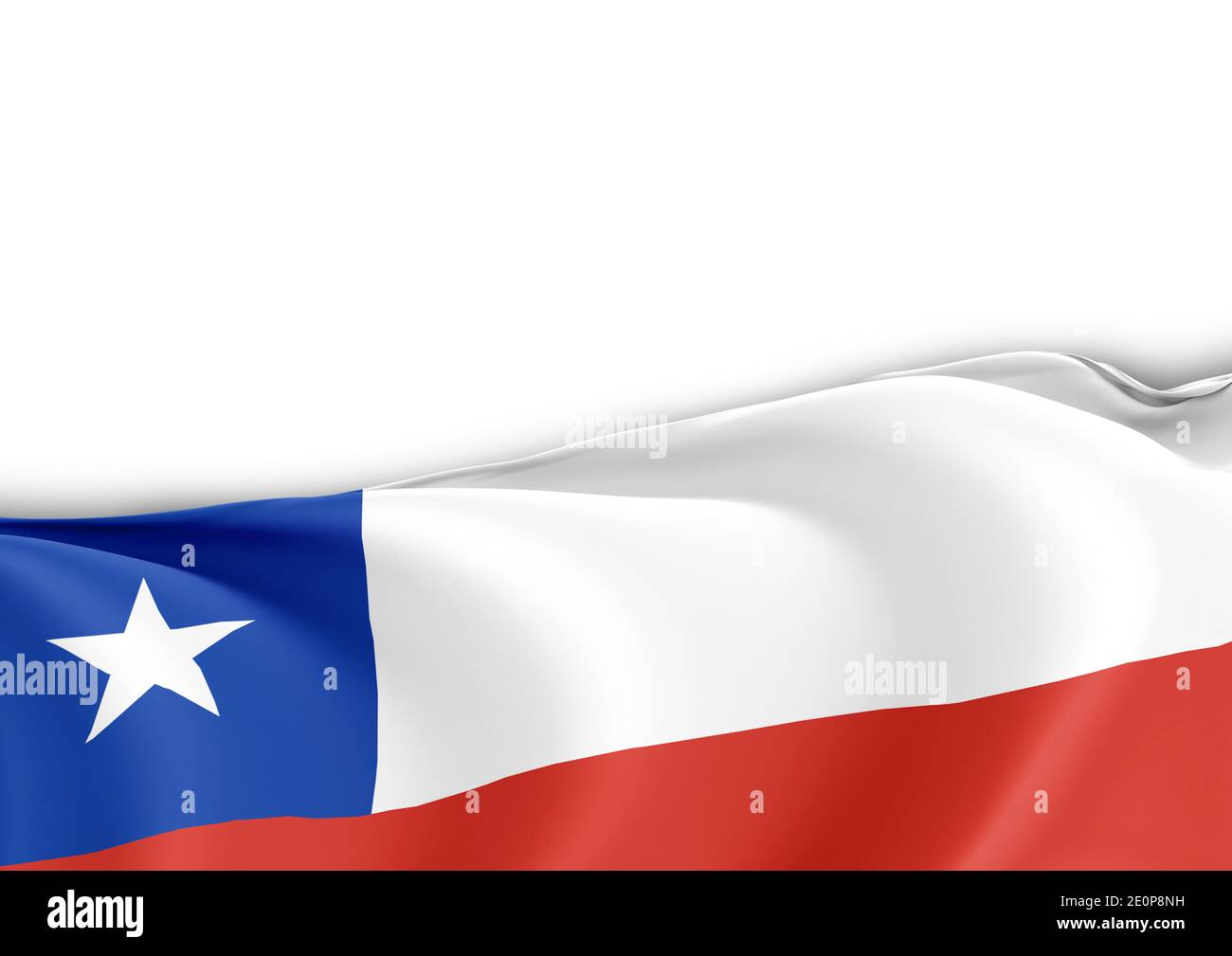 Chile National flag in White Background Stock Photo Alamy