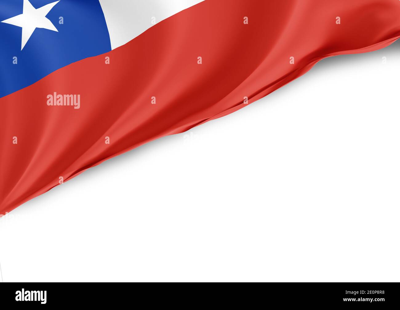 Chile National flag in White Background Stock Photo Alamy