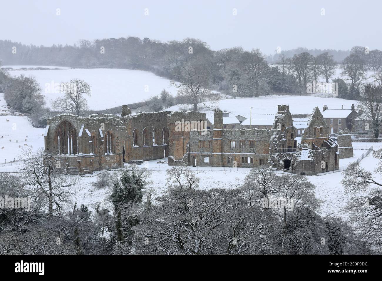 Egglestone Abbey, Teesdale, County Durham, UK. 2nd January 2021. UK