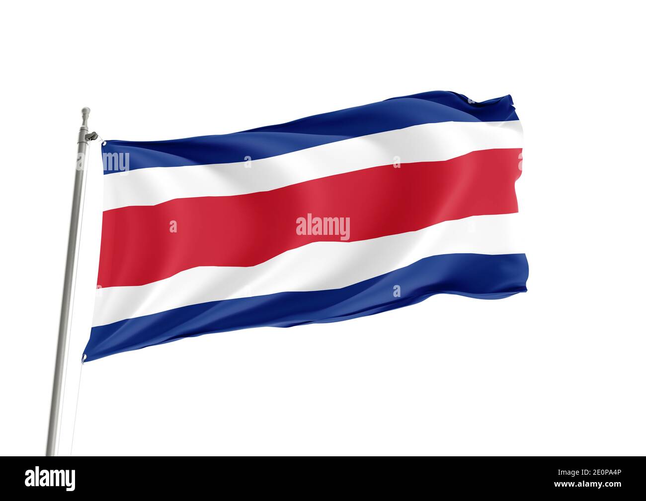 Costa Rica National flag in White Background Stock Photo Alamy
