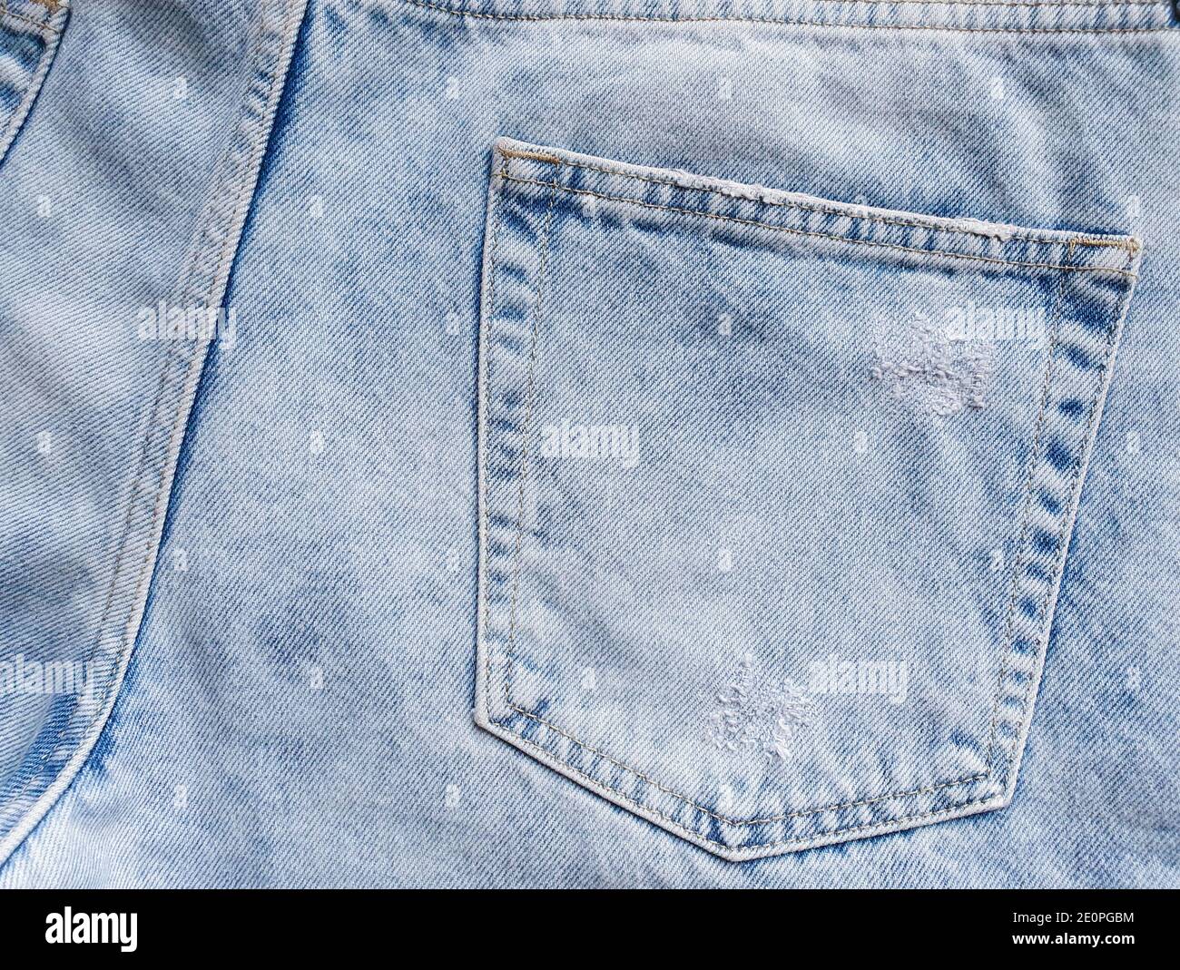 Casual Pocket Light Blue Denim Jeans For Men main image 0
