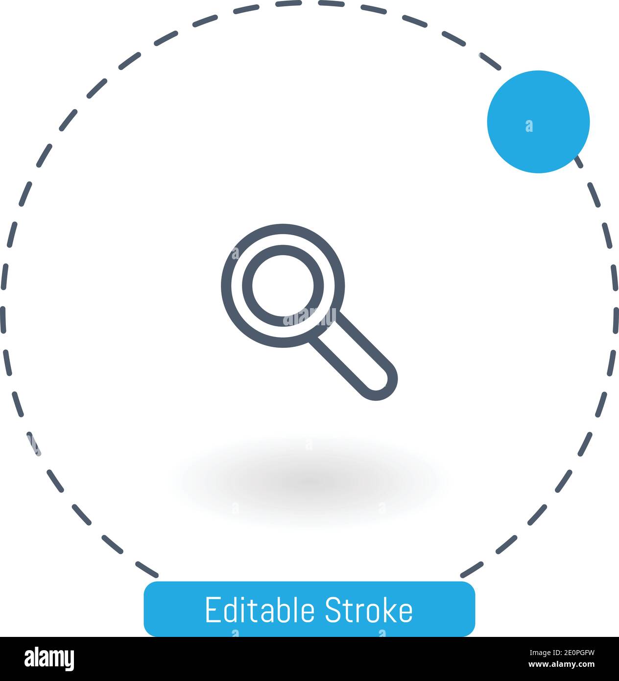 zoom vector icon editable stroke outline icons for web and mobile Stock Vector