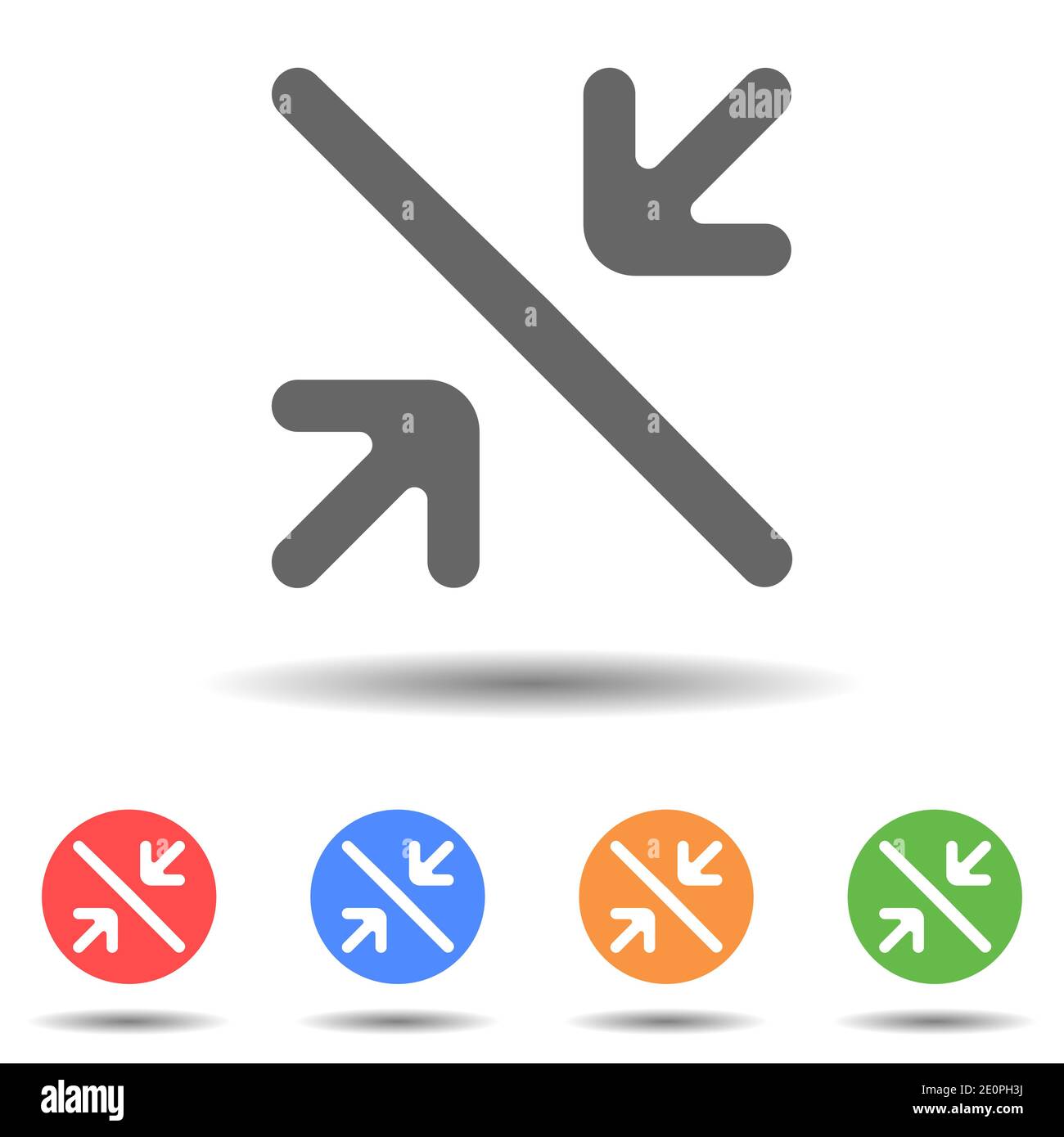 Arrow inside icon vector logo with isolated background Stock Vector