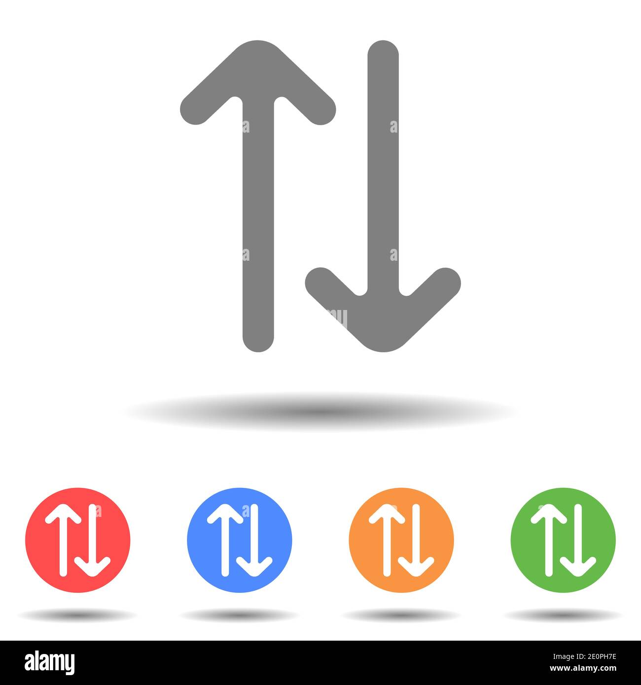 Arrow up down icon vector logo with isolated background Stock Vector ...