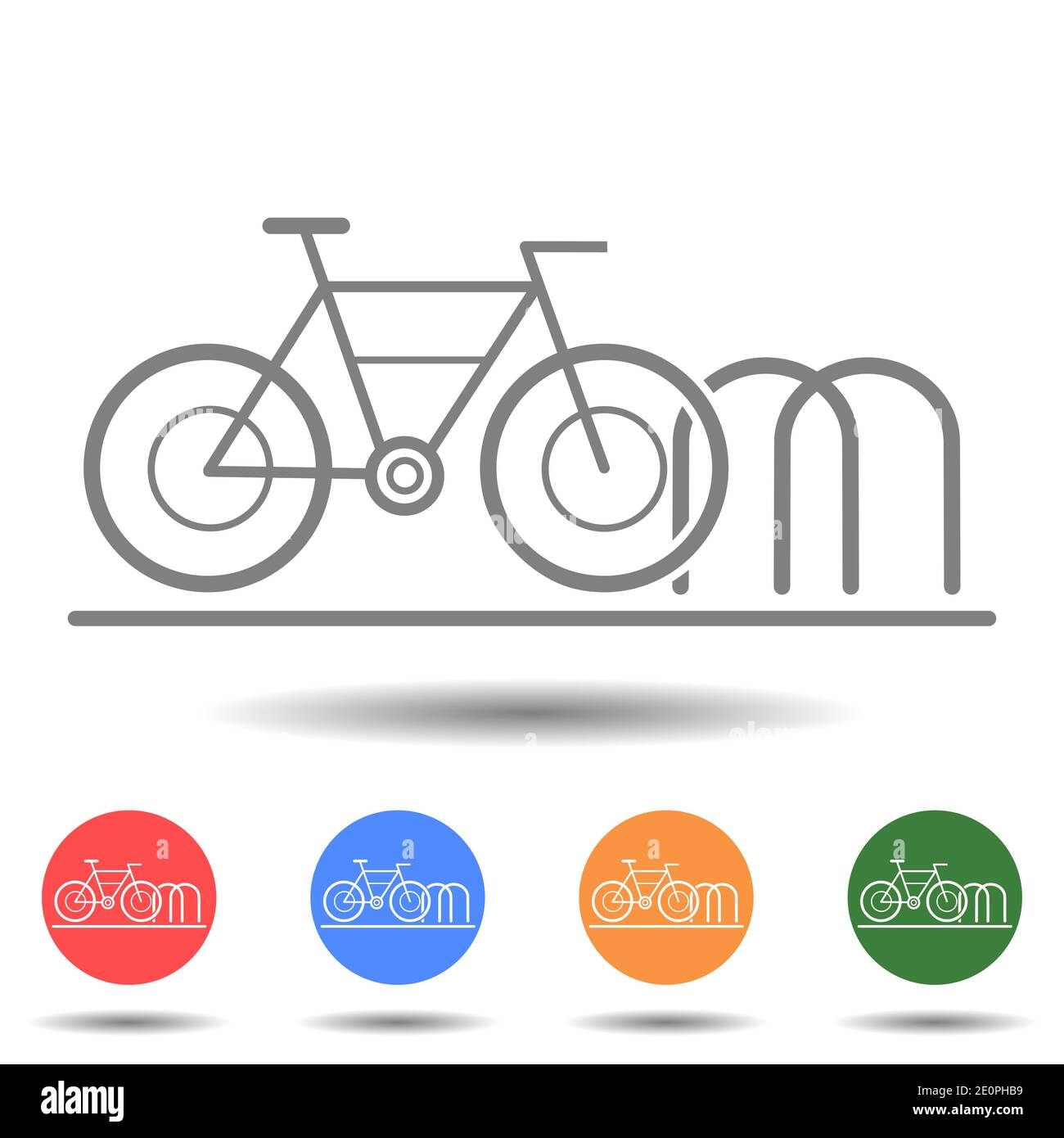 Bicycle parking icon vector logo isolated on background Stock Vector