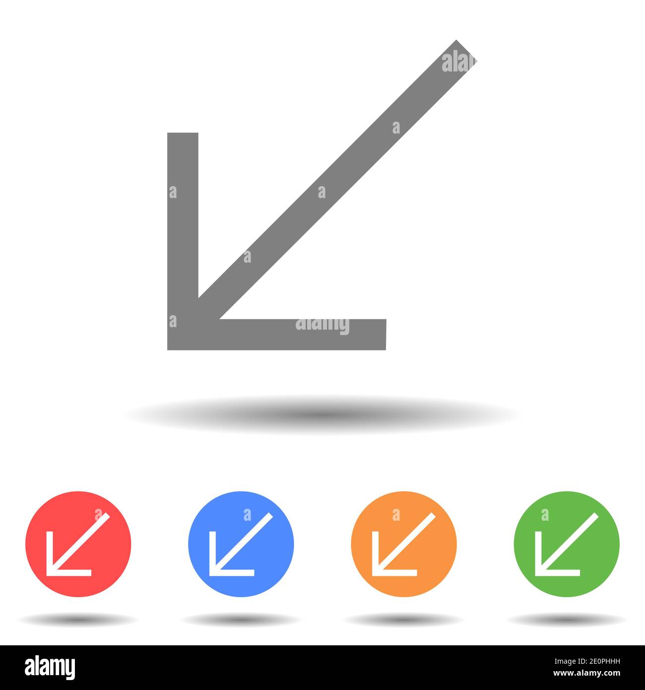 Arrow left icon vector logo with isolated background Stock Vector
