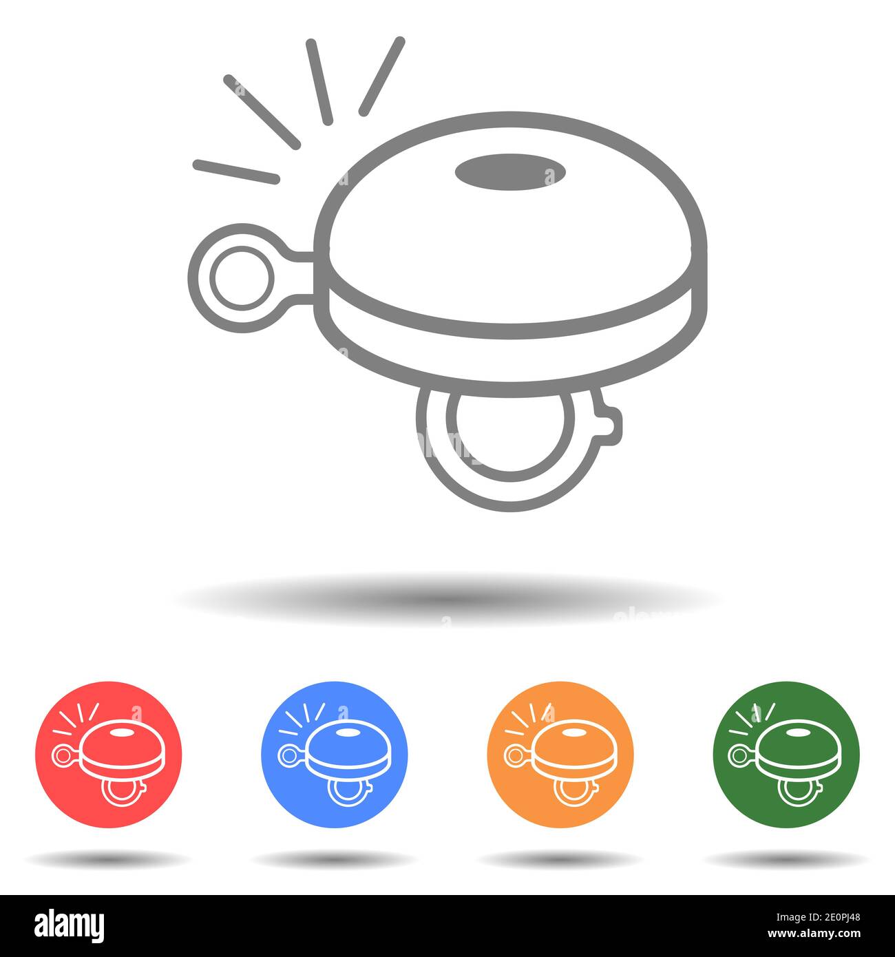 Bicycle bell icon vector logo isolated on background Stock Vector Image