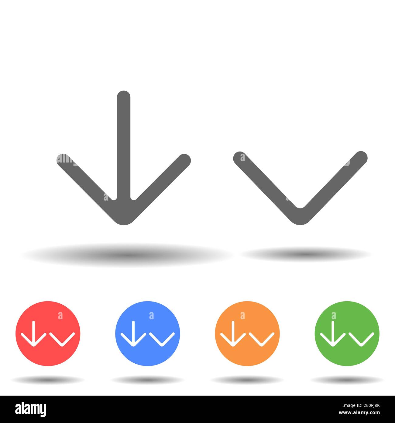 Arrows down icon vector logo with isolated background Stock Vector ...