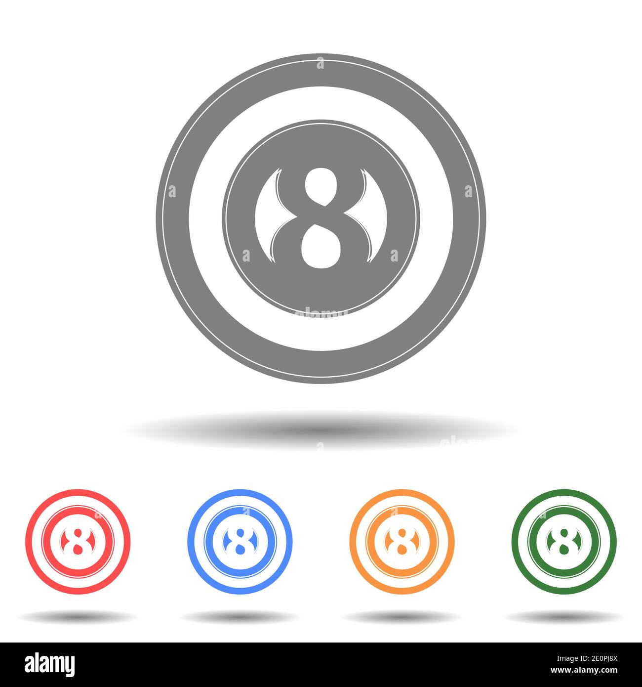 Billiard icon vector logo with a isolated background Stock Vector