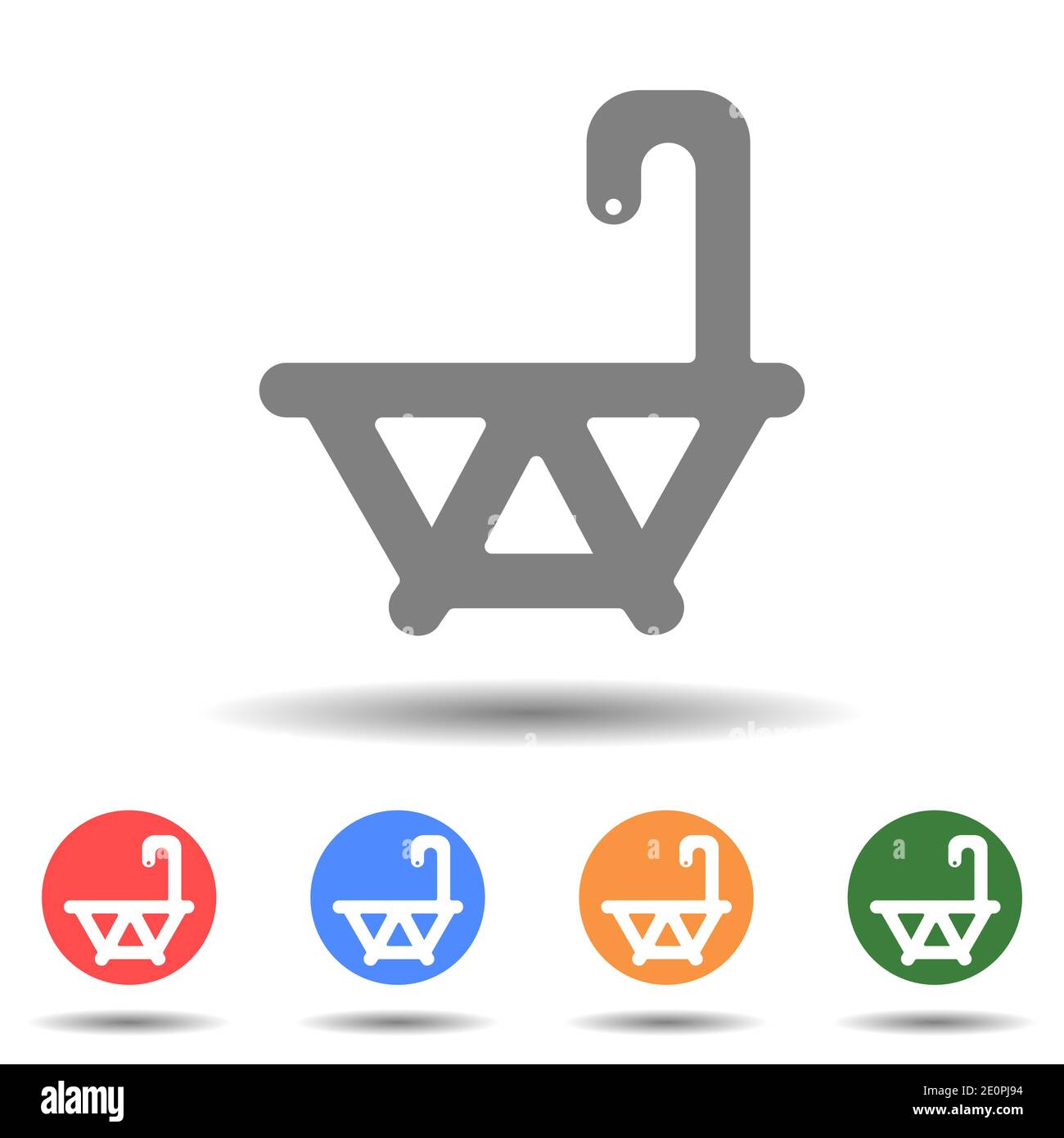 Bathtub icon vector logo with a isolated background Stock Vector