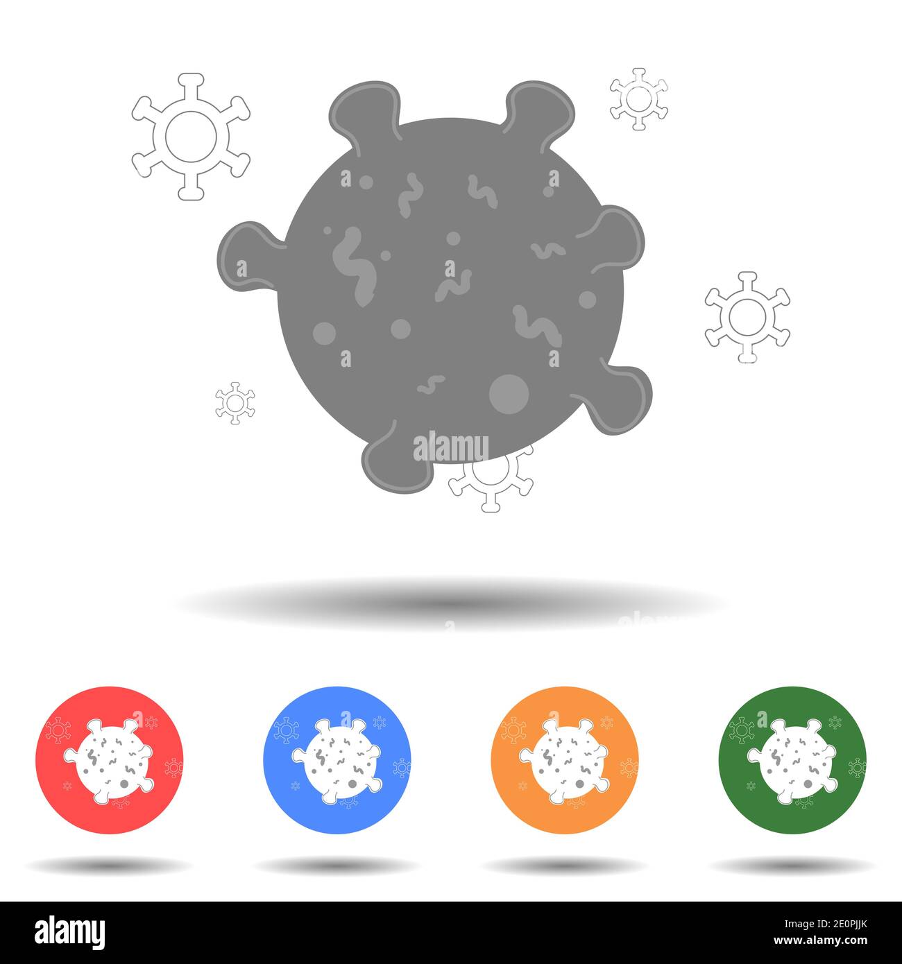 Big corona virus vector icon with isolated background Stock Vector