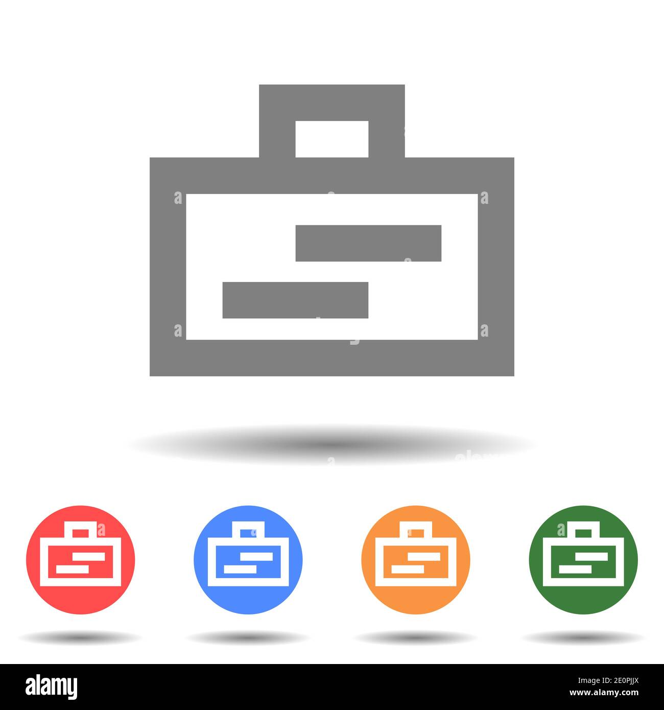 Briefcase icon vector logo isolated on background Stock Vector