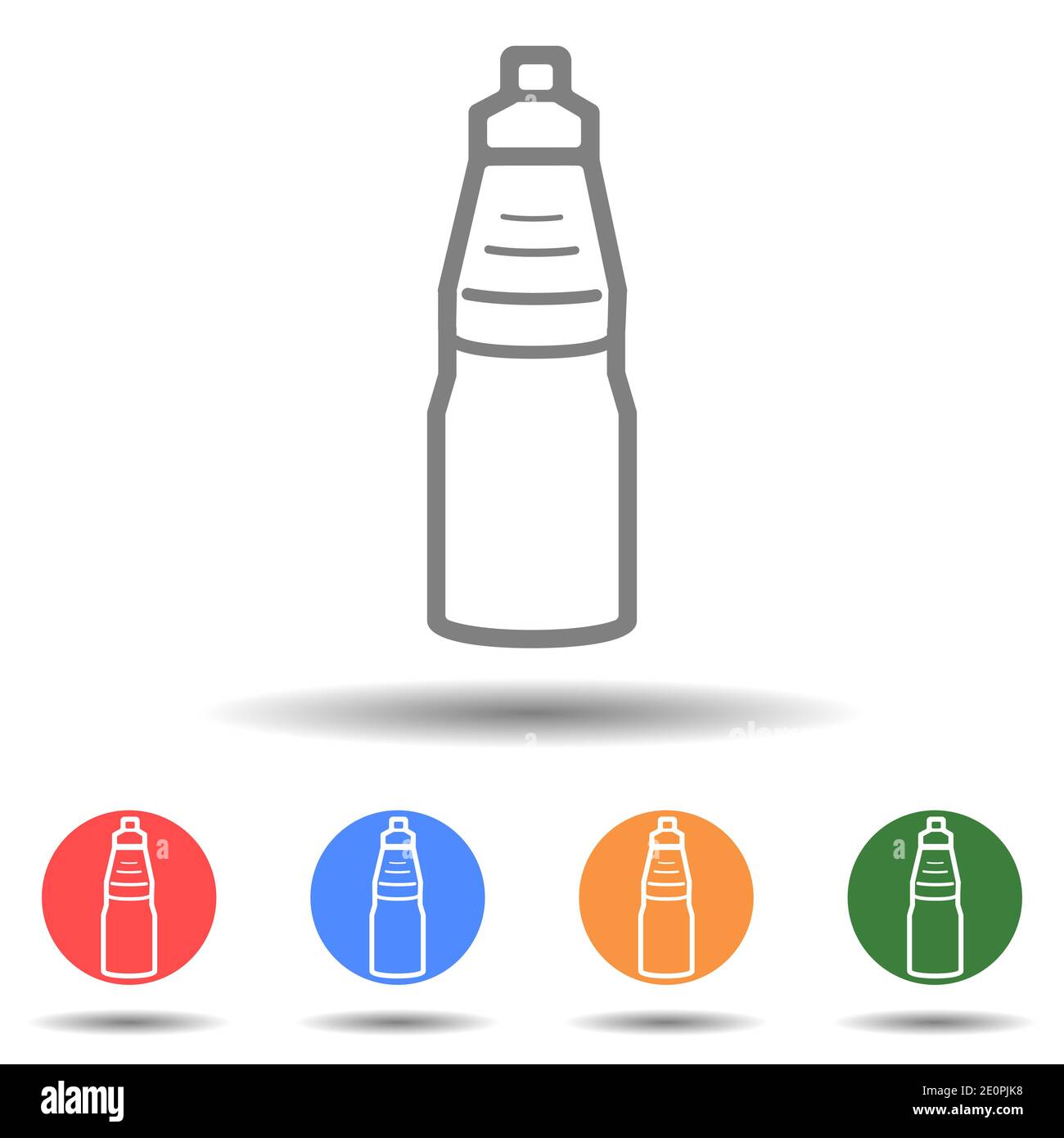 Linear water bottle icon vector logo isolated on background Stock Vector