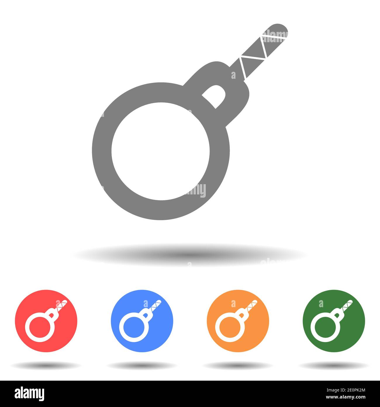 Bomb icon vector logo with a isolated background Stock Vector