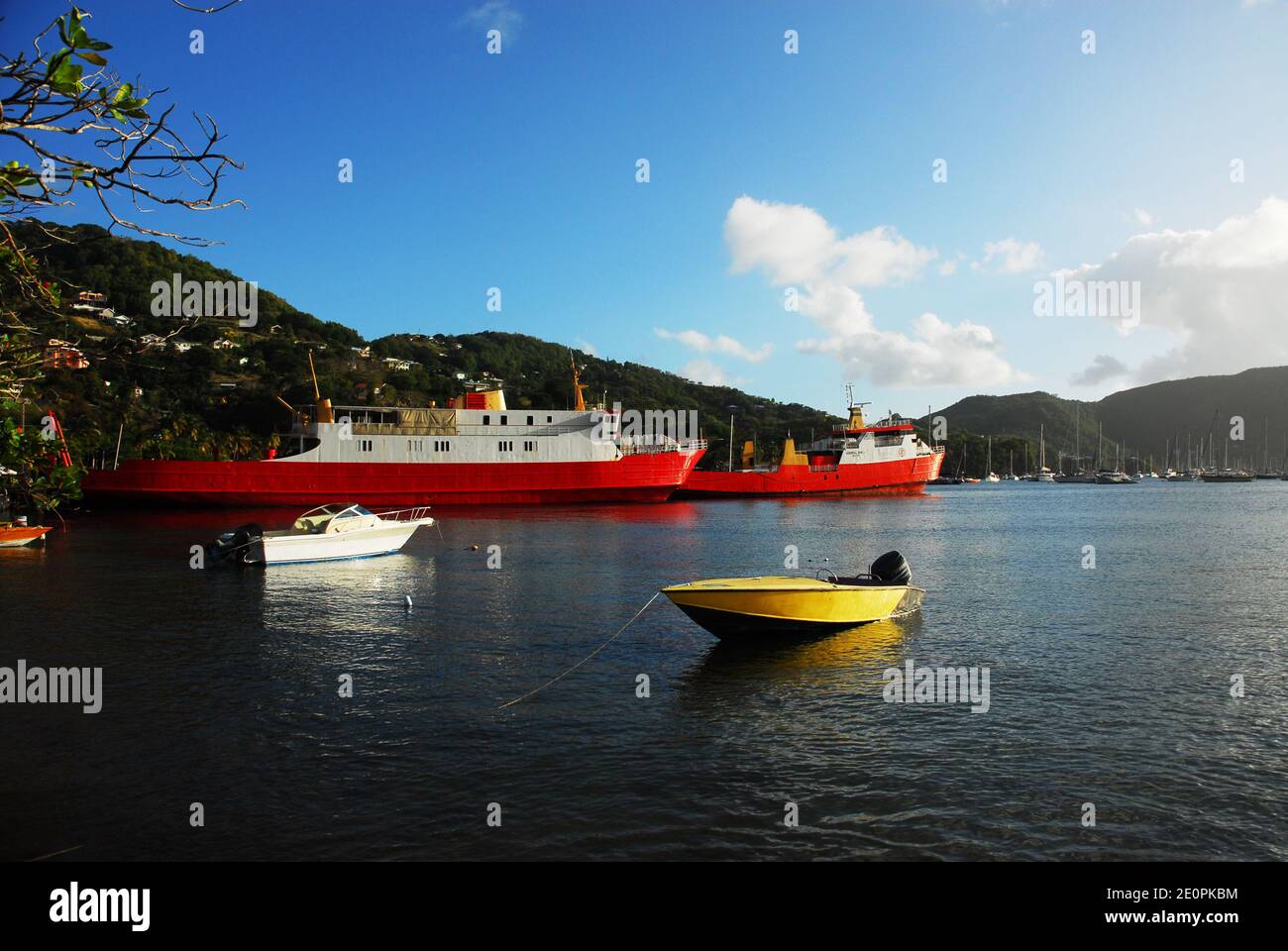 Caribbean: St Vincent and the Grenadines: Bequia: Ferry Terminal Stock Photo