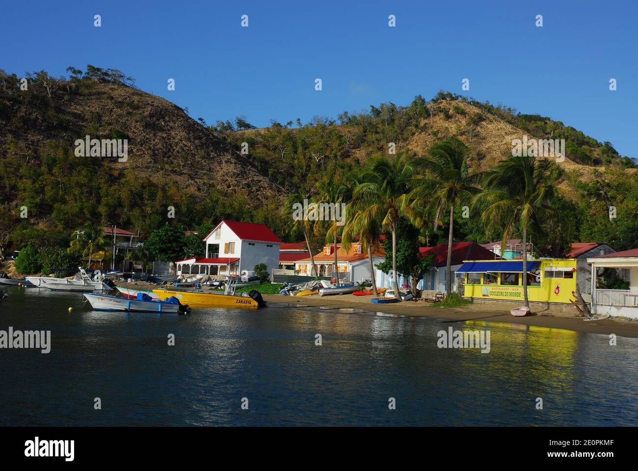 Caribbean Guadeloupe Deshaies Bay Stock Photo Alamy