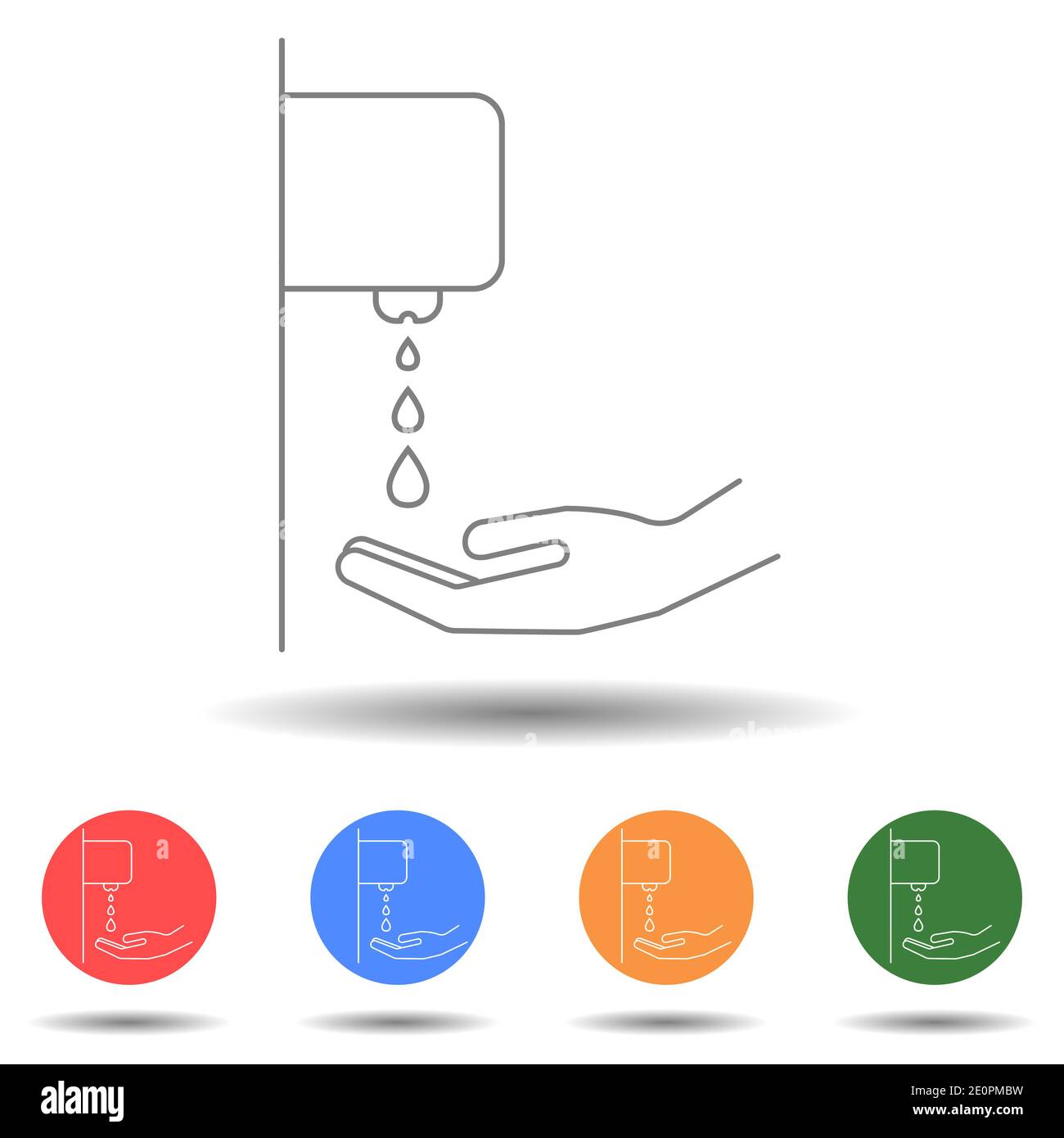Hand hygiene cleaning vector icon isolated background Stock Vector