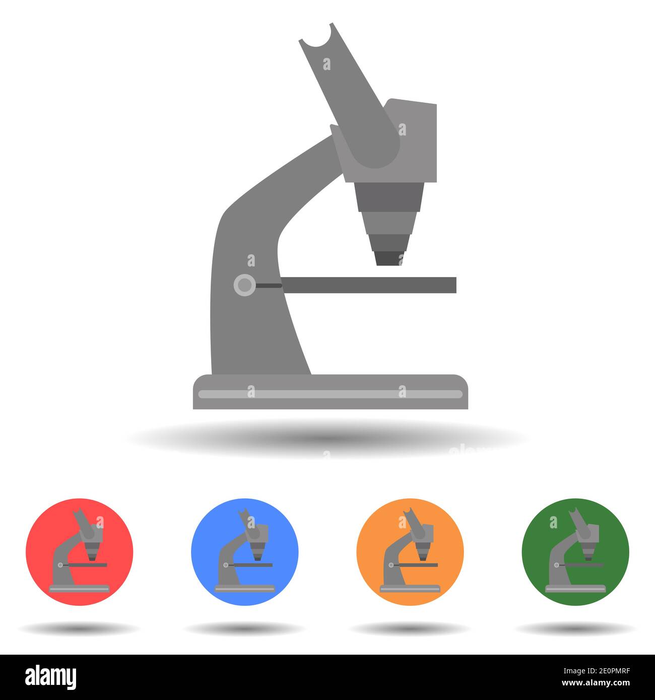 Microscope icon vector logo isolated on background Stock Vector