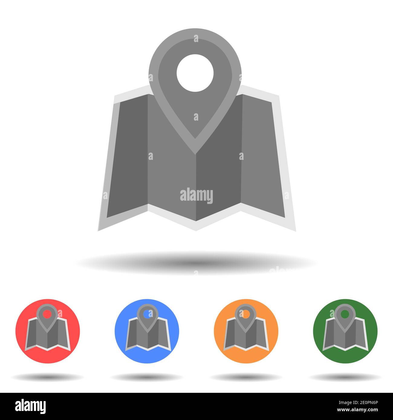 Map location icon vector logo isolated on background Stock Vector