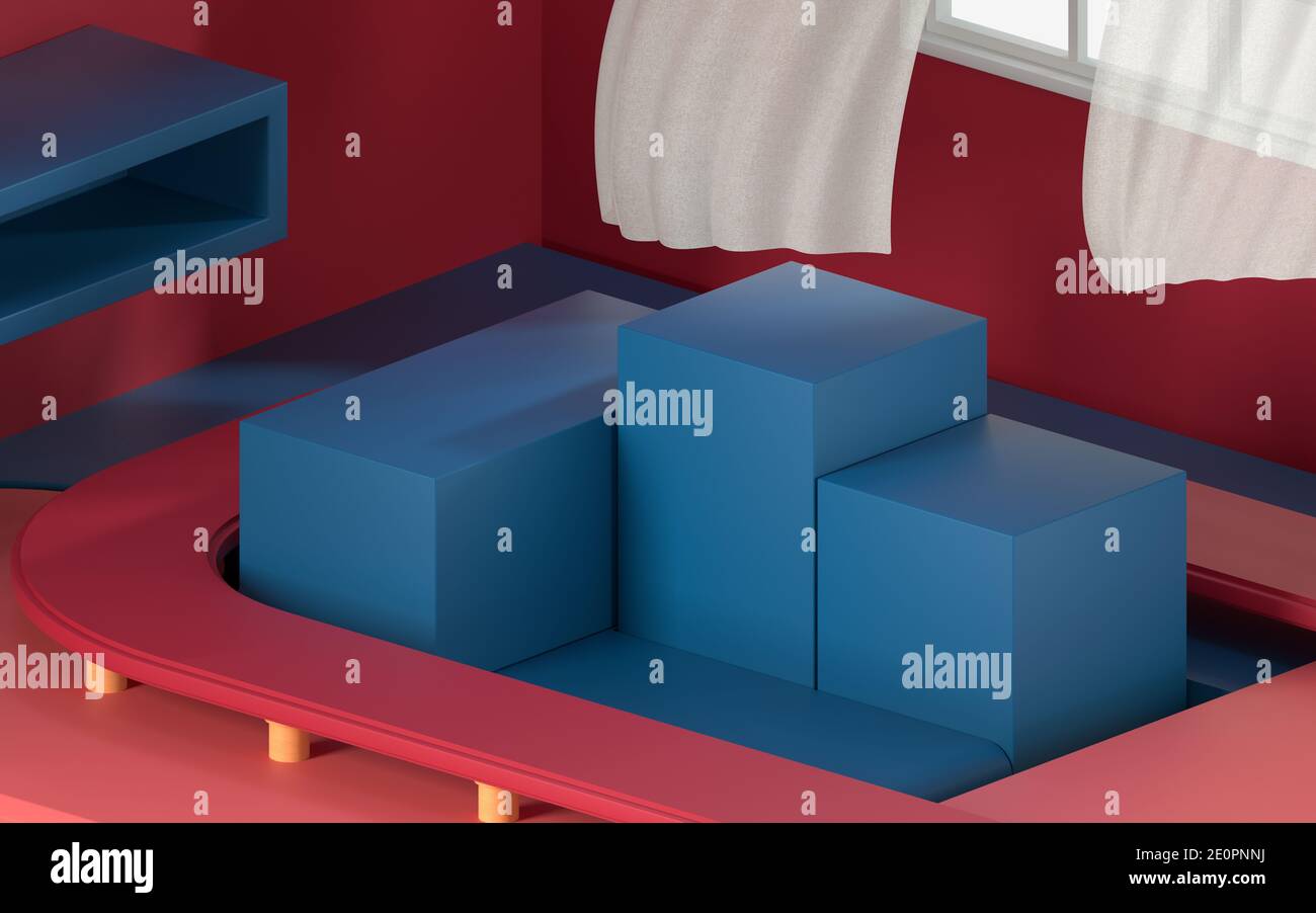 3d rendering empty conveyor hi-res stock photography and images - Alamy