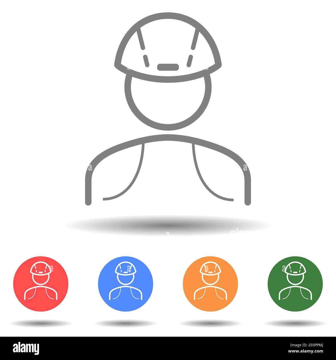 Construction man icon vector logo isolated on background Stock Vector