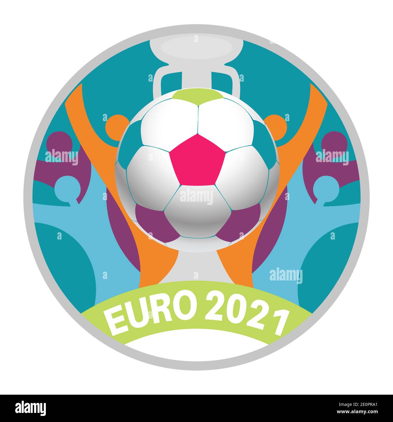 The Euro 2020 EURO European football championship was canceled and will now be played in 2021 - vector Illustration Stock Vector