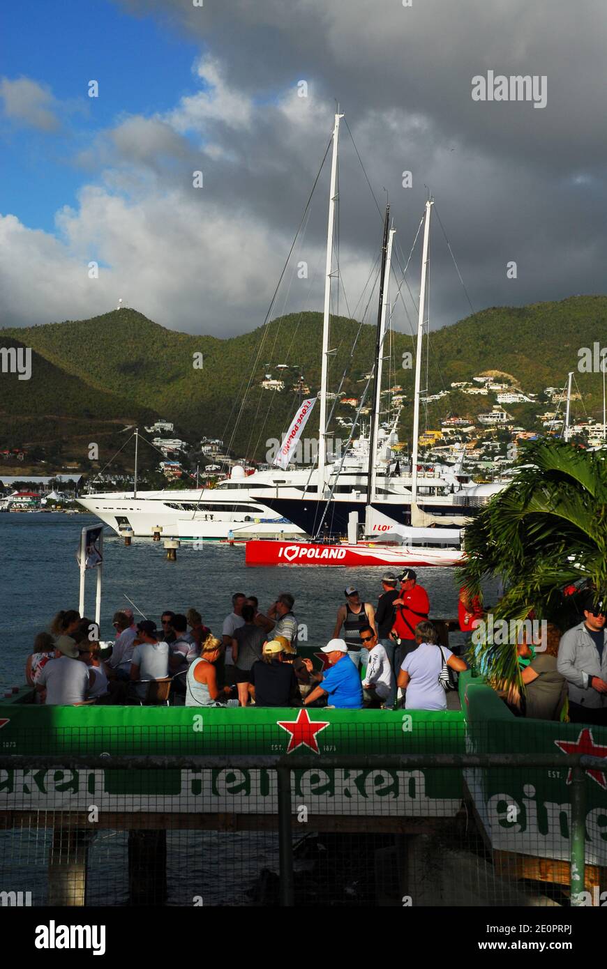 Dutch Caribbean: Sint Maarten Yacht Club Stock Photo