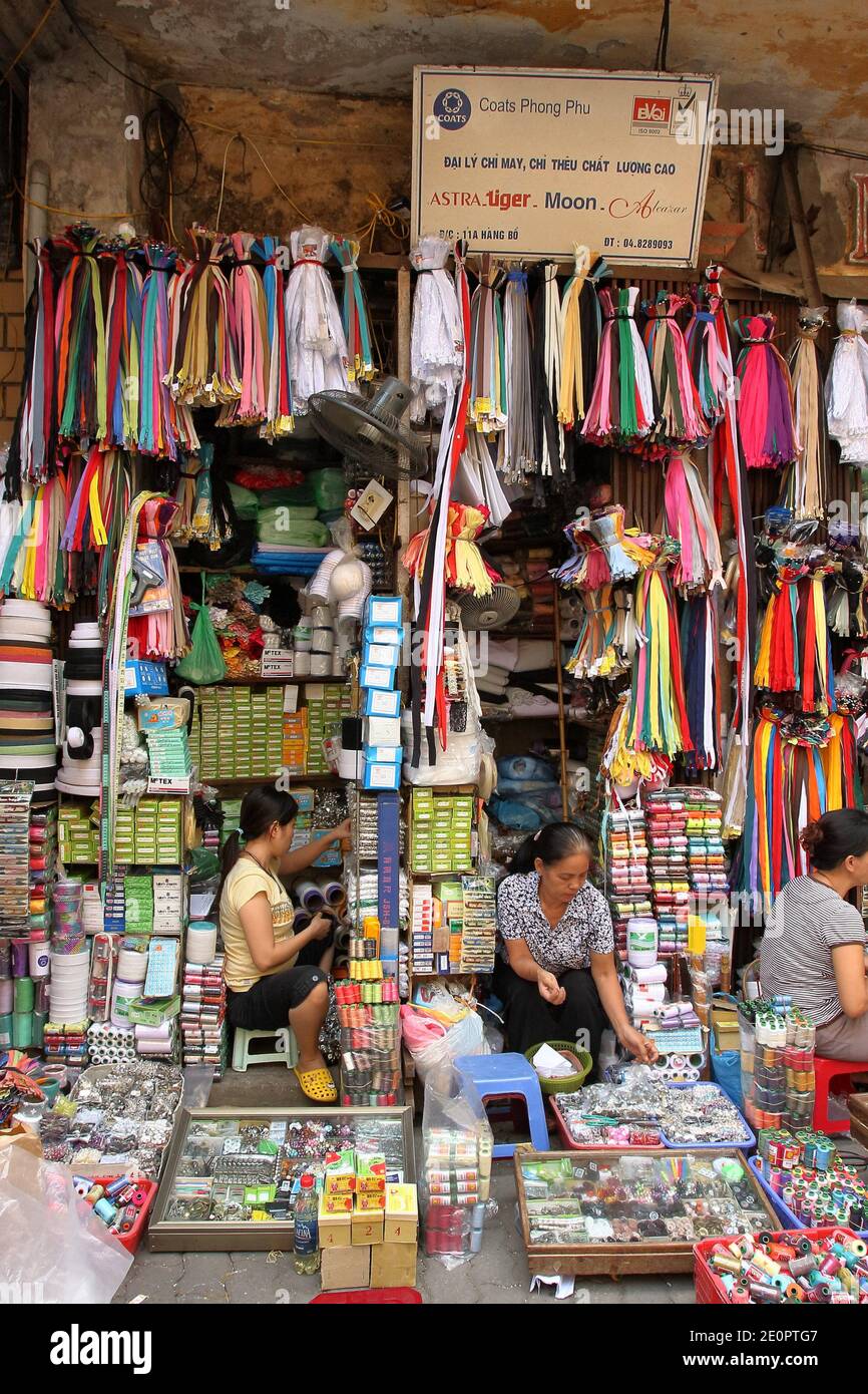 Tailor Supply Store, Dong Da District, Hanoi, Vietnam Stock Photo Alamy