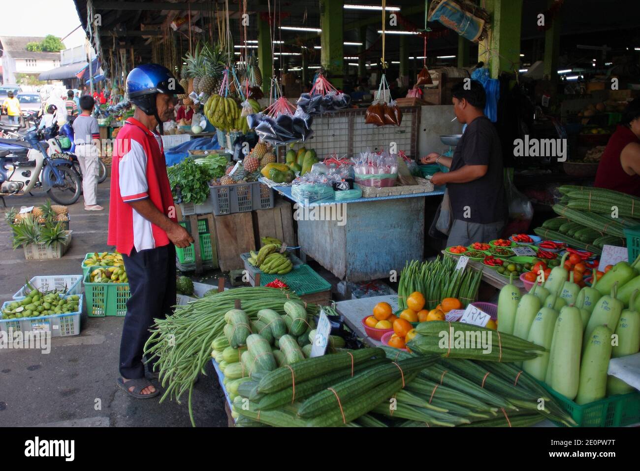 Local market, Hawker stalls, Sarawak, Malaysia Stock Photo Alamy