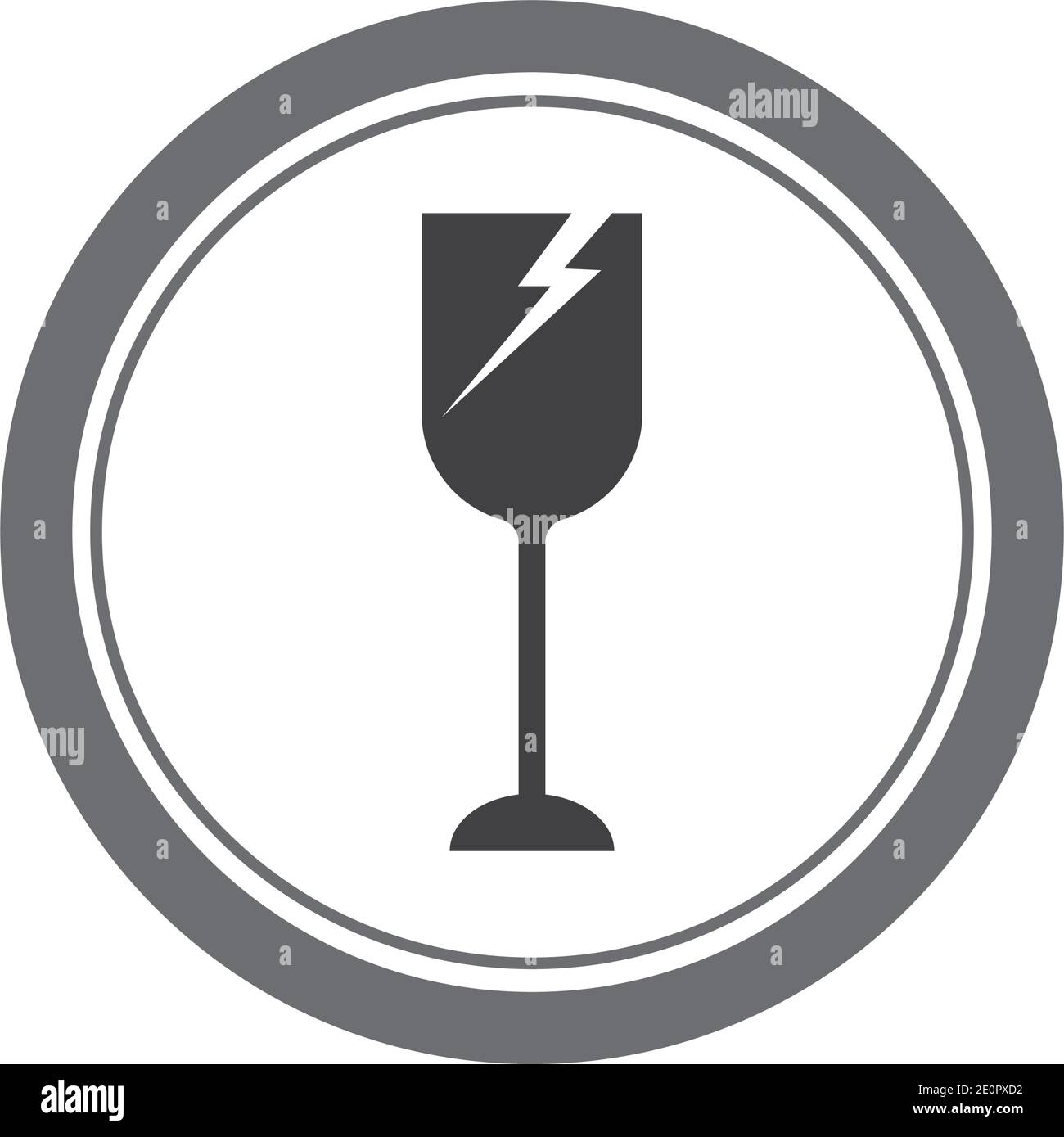 fragile glass - vector icon Stock Vector Image & Art - Alamy