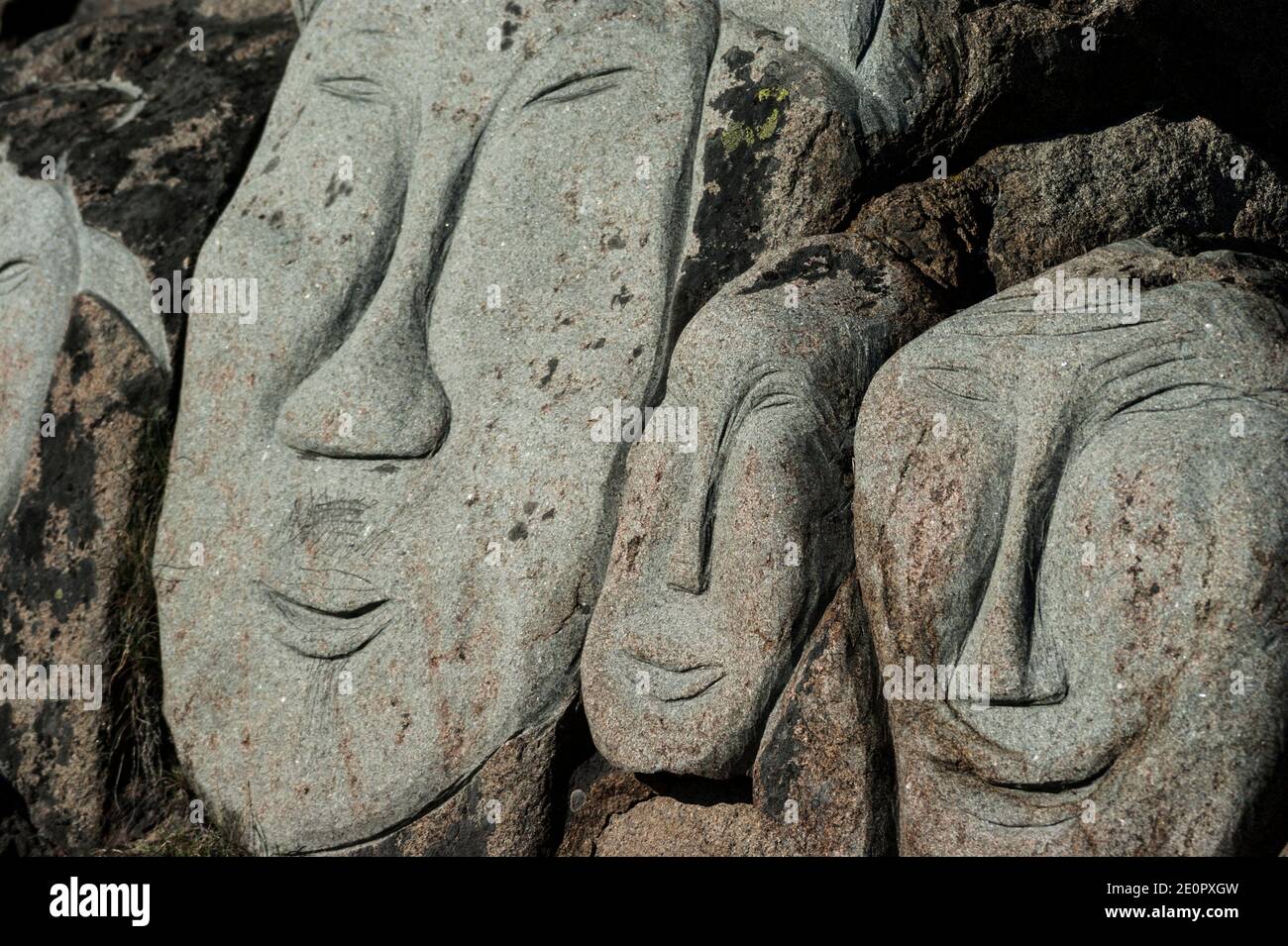 Stone sculpture. Part of Stone and Man Exhibit. Openair exhibit