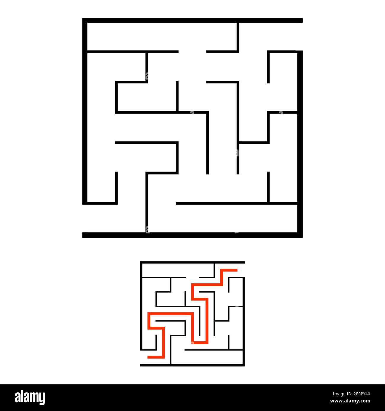 Abstact labyrinth. Educational game for kids. Puzzle for children. Maze ...